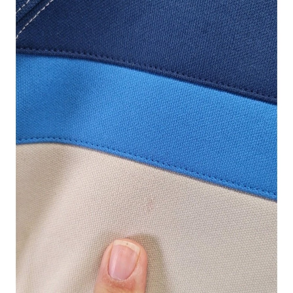 Aigle Multicolor Soft Shell Full Zip Track Jacket Front Pockets Mens Size XL - Picture 8 of 10